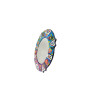 Handcrafted Tulip Patterned Oval Mirror